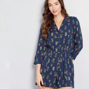 NWT ModCloth So Field With Joy Romper XS